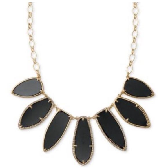 Stella & Dot Jewelry - Stella & Dot Black and Gold Petal Necklace
